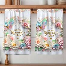 1/2/4/6pcs Colorful Floral Print Dish Towels - 16x24 Inches, Soft Floral Pattern Kitchen Towels, Modern Style, Machine Washable Towels, For Seasonal Decor, Can Be Used As Napkins, Placemats, Housewarming Gifts, Suitable For Kitchen, Bathroom, Outdoor Activities, Parties, Afternoon Tea Decoration, Home Supplies - Multicolor - View 6