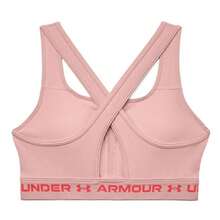Under Armour Ladies Crossback Mid Heather Pink Sports Bra - 粉色 - 查看 4