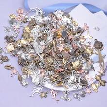 Bộ 30/50/100 chiếc mặt dây chuyền hình mực, sao biển, vỏ sò bằng hợp kim thuộc dòng Ocean Series - phụ kiện làm trang sức DIY. - trộn ngẫu nhiên - Xem 3