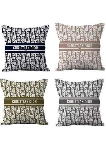 M.Dior Plush Cushion Cover Square Soft Throw Pillow Case, Luxury Modern Sofa Pillow Cover For Living Room Bedroom Office Decor, Cozy Comfortable Pillow Cover For Couch Chair Bed, Stylish Home Decoration Cushion Case Minimalist Interior Design