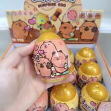 Cute Capybara Surprise Egg Pendant Party Gift Box With 11 Surprises Golden Eggs Decorative Card Birthday Family Gathering Travel Prizes Perfect Gift For Women Back To School Season Stress Relief Fun Playful OUR5 - 1 Piece (random Color) - View 4