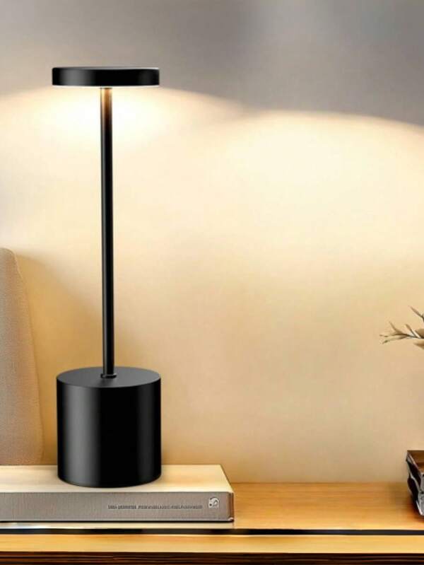 1pc Metal USB Rechargeable 3-Color Dimmable Table Lamp With Independent Power Switch, Suitable For Camping, Bar, Dining Table, Bedside, Adding Romantic Atmosphere, Table Lamp, Desk Lamp, Holiday Gift Lamp