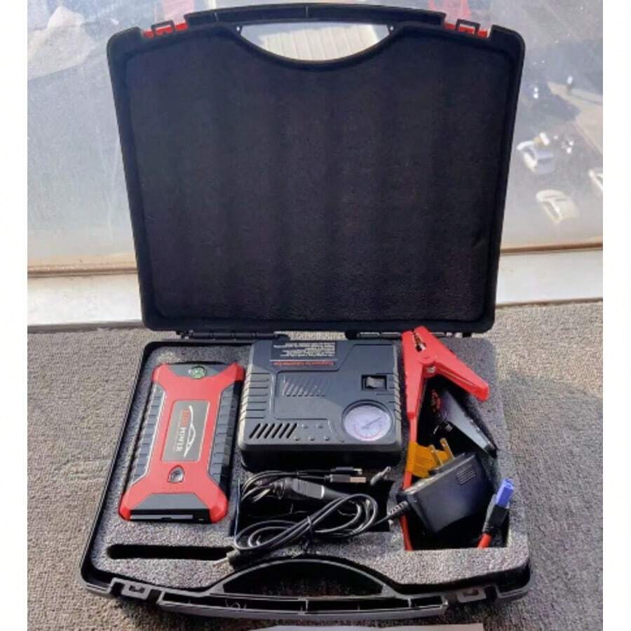 Arrancador Portátil con Compresor y USB para Auto - Multicolor - Ver 1