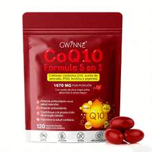 Gwynne Coq10 Cápsulas,120 Cápsulas,con Pqq,400 Mg Coq10 Y 1200 Mg Omega-3,salud Cerebral Y Cardíaca, Hígado,hueso Y Apoyo Antioxidante - 1 pieza - Ver 1