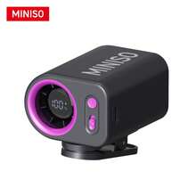 Miniso Ventilador de clip portátil de alta velocidad Meisu, batería de 3000mAh, carga rápida USB-C, motor de hasta 20,000 RPM, pantalla inteligente, ajustable 360°, adecuado para oficina, hogar, exterior, diseño multifuncional, ventilador de mano/escritorio/clip de cintura - negro - Ver 12