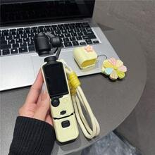 Ốp bảo vệ 7 màu hoa hướng dương hồng cho máy ảnh Pocket 3, chất liệu TPU mềm, chống rơi vỡ, chống trầy xước, kèm dây đeo. - Xem 4