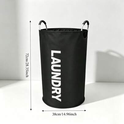 1pc 92L Large Black Foldable Laundry Basket, Spacious Waterproof-Liner Friendly, Lightweight Portable Collapsible Laundry Hamper, Standalone Tall Clothes Basket For Bathroom Bedroom Dorm Apartment, Space-Saving Foldable Storage Bin With Handles For Easy Carry, Breathable Mesh Venting, Quick-Dry Design, Multiroom Organizer For Linen Toys Towels Bedding, Ideal Holiday Gift For Halloween Thanksgiving Christmas Home Hosting And Travel