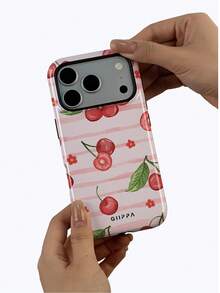 1 Ốp lưng điện thoại 17 Pro Max kẻ sọc hồng trắng với họa tiết quả anh đào vẽ màu nước, phù hợp với 16 Pro Max, 15 Pro Max, 14 Pro Max, ốp lưng điện thoại phong cách Hàn Quốc thời trang và độc đáo, tương thích với 11/12/13/14/15/75 Pro Max Plus, thiết kế thanh lịch cho cả nam và nữ, món quà lý tưởng cho bạn gái vào dịp Giáng sinh, Lễ tình nhân, Lễ Phục sinh, mùa cưới và sinh nhật. - Nhiều màu - Xem 4