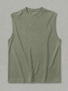 GRDR Men's Summer Casual Sleeveless Round Neck Tank Top - Mint Green - View 3