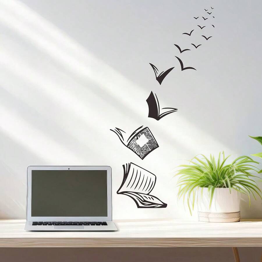 Adesivos Decorativos Autocolantes para Livros/Livros Didáticos para Quarto, Sala de Estar, Dormitório, Casa - A - Visão 1