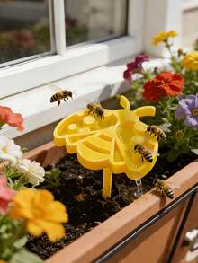 3D 蜜蜂造型戶外給水器 蜂巢養蜂用品 蜜蜂形花園插樁 戶外昆蟲飲水器 蜜蜂給水器 花園裝飾 地插 可愛創意 戶外蜜蜂餵食器 蜜蜂糖果餵食器 蝴蝶飲水器 花園露台裝飾 - A - 查看 4