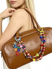 3-In-1 Accessory Pack, Women's Bag Chain, Wallet Chain, Wallet Pendant, Handbag Pendant, Wallet Keychain, Bag Accessories Pendant, Wallet Accessories, Cute Handbag Designer Pendant, Wallet Pendant And Chain, Backpack Accessories, Bag Pendant Accessories, Wallet Pendant, Suitable For Decorating Shell Bags/Bridal Parties/Straw Beach Bags/Prom Accessories/Prom Bags, 2000s Style, Suitable As Mother's Day Gift/Teacher's Day Gift - Multicolor - View 3