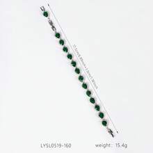 1 chiếc vòng tay thời trang nữ 17.5cm + 3cm, kiểu dáng thanh lịch, đính đá Zirconia 3A hình giọt nước lấp lánh, vòng tay cưới sang trọng, phù hợp cho các dịp kỷ niệm, dạ hội, quà tặng trang sức ngày Valentine, phong cách sang trọng, tiệc tùng, chủ đề ngày lễ, quà tặng. - Vòng đeo tay - Xem 8