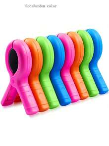 Multi-Color Random Shipping Heavy Duty Windproof Plastic Clothespins, Large Strong Clips For Towels Socks Blankets Clothes, Secure Towels On Beach Pool Cruise Chairs Clotheslines, Practical Wind Resistant Laundry Accessory For Home Travel Use - Multicolor - View 12