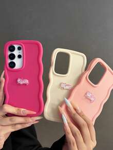 1个DIY可爱猫咪马卡龙手机壳，2026最新畅销设计，兼容Galaxy S26、S25、S24、S24 Plus/S24+、S24 Ultra、S24 FE、S20、S21、S22、S23以及11/11 Pro/11 Pro Max、12/12 Pro/12 Pro Max、13/13 Pro/13 Pro Max、14/14 Pro/14 Pro Max、15/15 Pro/15 Pro Max、16/16 Pro/16、17 Pro Max、16E，采用防震硅胶材质 - 玫紅色 - 查看 4