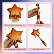 1 chiếc đũa phép thanh toán thẻ tín dụng in 3D, đũa phép thanh toán thần tiên, giá đỡ thẻ thanh toán ánh sao, quà tặng độc đáo sáng tạo (Dài 37cm) - nhiều màu - Xem 5