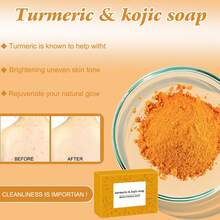 A 4-Piece Turmeric Facial Cleansing Set, Featuring A Pack Of 30 Facial Cleansing Wipes, Three Handmade Turmeric & Kojic Acid Soaps, And A Bottle Of Turmeric & Damask Rose Cleansing Mousse. This Set Offers Deep Cleansing And Moisturizing Benefits, Enriched With Abundant Curcumin, Vitamin E, And Rose Essence; Its Natural, Gentle Formula Is Suitable For Use On Both The Face And Body. - Vệ sinh sâu - Xem 7