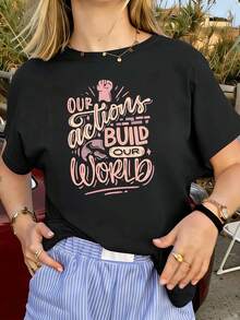 Women T-Shirts - Black - View 1