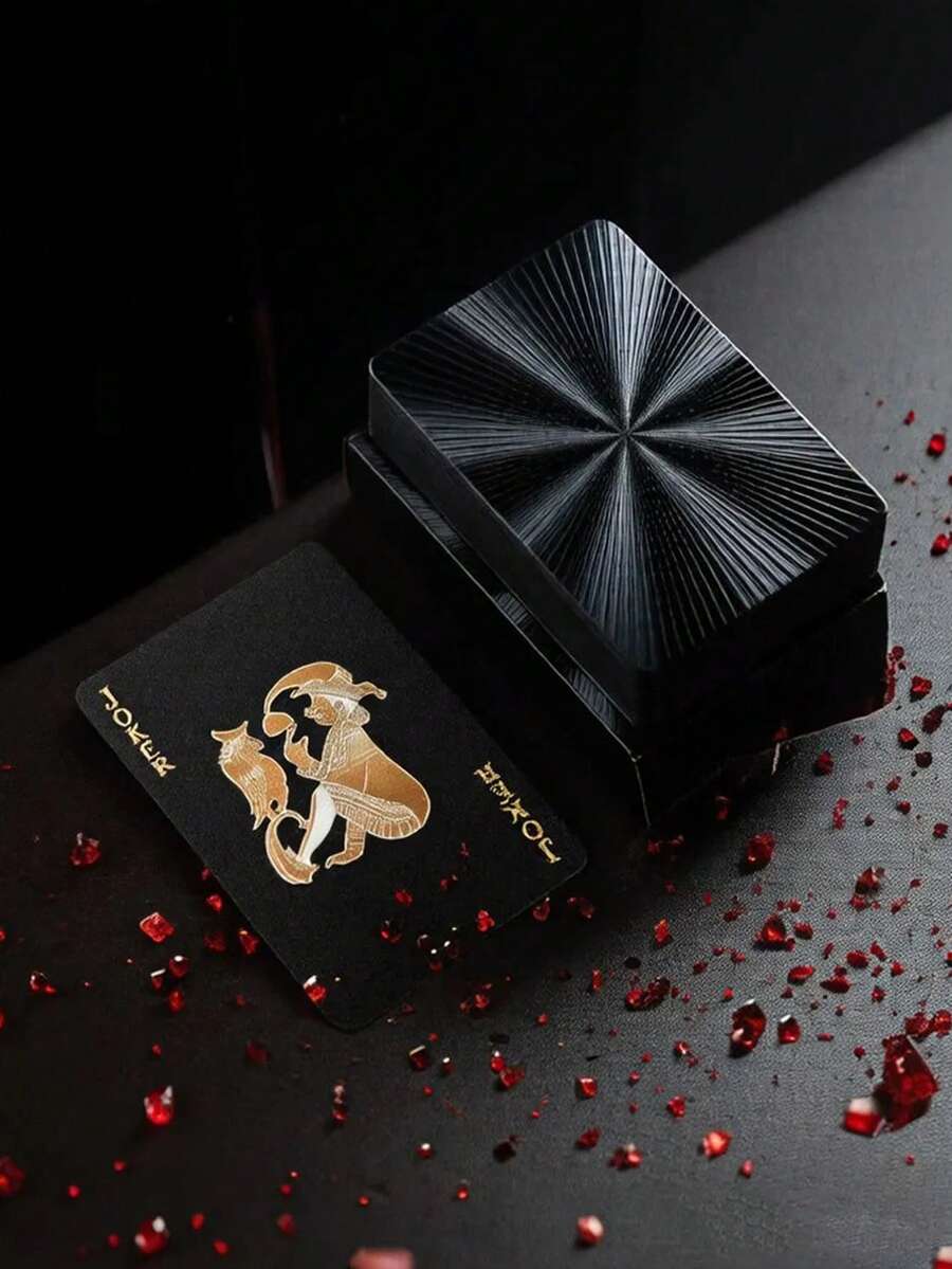 1 bộ bài nhựa chống nước, bài poker đen tuyền chuyên nghiệp, bài tây tiêu chuẩn dành cho chơi game trên máy tính để bàn hiện đại. - Nhiều màu - Xem 1