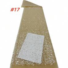 2024年尼日利亚法式串珠亮片蕾丝面料，奢华非洲亮片蕾丝，适合缝制女士派对礼服 - 彩色 - 查看 29