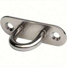 Set Of 10 Stainless Steel Screw Hooks, M5 Padded Eyelid With Loops For Marine Outfitting, Heavy Duty Ceiling And Wall Hangings. - Pack Of 10 - View 3