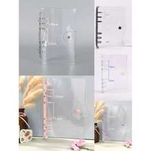 Bộ bìa đựng tài liệu 6 vòng A6 bằng nhựa PVC trong suốt chống thấm nước, bao gồm giấy thay thế, nhãn dán và túi đựng có khóa kéo, phù hợp cho học tập, văn phòng và sắp xếp công việc hàng ngày, kèm sổ tay có trang bảo vệ mắt. - A 6 - Xem 4