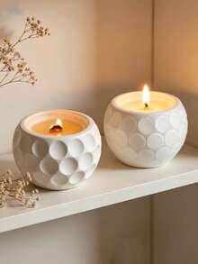 Khuôn silicon tự làm chân nến chấm bi tròn, khuôn thạch cao làm chậu cây mọng nước, dụng cụ làm đồ thủ công bằng nhựa epoxy. - khuôn silicon trắng - Xem 4