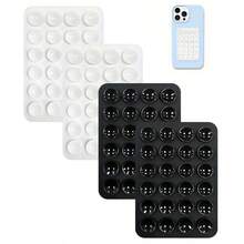 4 piezas Soporte de teléfono de silicona, soporte de teléfono con ventosa de doble cara, ventosa de silicona, soporte de teléfono antideslizante, adecuado para todos los modelos de teléfonos, transparente, compatible con iPhone, teléfonos Android, regalo de cumpleaños, soporte de teléfono para familiares y amigos, accesorios para teléfonos - transparente - Ver 7