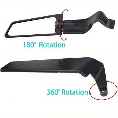 Gương chiếu hậu chống rung đa năng cho xe máy - Có thể điều chỉnh, xoay, ren M8 M10, góc nhìn rộng, lồi, đai ốc khóa bằng nhôm.