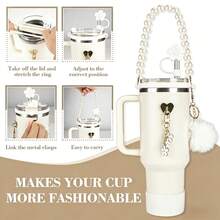 Compatible Mug Accessories Set, 40oz Mug Accessories, Straw Lid Accessories And Insulated Mug Accessories, Mug Accessories, Mug Sleeve Accessories, Mother's Day Gift, Father's Day Gift, Mother's Day Present, Suitable For Insulated Tumblers, Coolers, Mugs, Flat Bottom Cups. Make Your Mug More Stylish, A Unique Gift For Women. - Multicolor - View 4