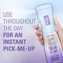 Secret Cooling Aluminum Free Whole Body Deodorant Mist For Women, 24hr Odor Protection, Instant Cooling Relief, Soothes & Revitalizes Skin, PH Balanced Formula, Relaxing Lavender Scent, 5.2 Fl Oz - 舒緩薰衣草 - 查看 8