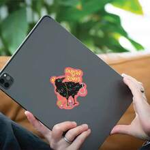 1/2/5pcs Black Bird Stickers , Suitable For Laptops, Water Bottles, Tumblers, Phone Cases, Tablets, Notebooks , Journals, Office Desks - A - View 7