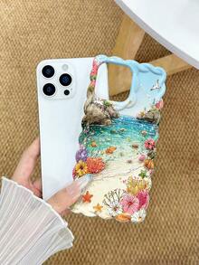 Mặt dây chuyền hình sóng bện hoa trong suốt có thể tháo rời, ốp lưng điện thoại dày dặn, chống sốc, thời trang tối giản, tương thích với iPhone 17/17 Pro, 15 Pro Max, 16/16 Pro/16 Pro Max, 16 Plus, 15 XR, 7/8, 15 Pro Max, 12 Pro Max, 13 Pro Max, 14 Pro Max, 13, 14, 11, 12, 14 - Nhiều màu - Xem 5