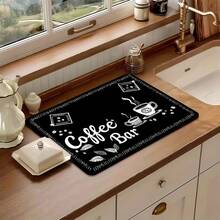 1pc Super Absorbent Quick Dry Non-Slip Kitchen Mat - Dish Drying Mat With Non-Slip Base, Suitable For Coffee Bar, Dining Table - Easy Clean Surface And Fast Drying Design, Fits Modern Or Traditional Kitchen, Coffee Bar Accessories, Stylish Home Decor - Coffee Corner Journal - View 13