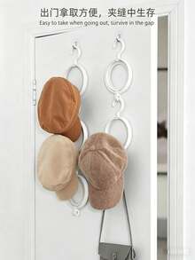 2pcs Hat Rack, Scarf Organizer Hooks, Wall-Mounted Cabinet Door Storage Rack, Over-The-Door Hanger, Hat Storage Accessories, Bedroom/Living Room/Dorm Supplies, Home Organization And Storage Items - MultiWarna - View 8
