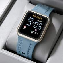 ZOEA Sports Smartwatch With Breathable Perforated Strap + Square Touchscreen + Fitness Style + Daily/Sport Use + Smartwatch - 天藍色 - 查看 6