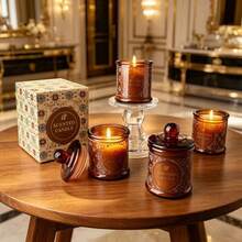 220g Bougie parfumée avec couvercle, parfum café et noix, décoration d'intérieur aromatique, bougie d'aromathérapie, cadeau de fête, anti-stress, relaxation, convient pour la décoration de la maison, la décoration de la chambre, cadeau de bougie, cadeau de fête, cadeau d'anniversaire, cadeau pour elle - Noix au café - 220 g - Voir 5