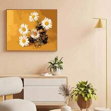 24-Color Adult DIY Digital Oil Painting Kit, 40*50cm/16*20inch, Includes 1pcs Canvas, 3pcs Different Paint Brushes & 1pcs Color Chart, Ideal For Living Room, Bedroom, Office & Home Wall Decoration, Perfect Gift For Valentine's Day, Birthday, Mother's Day, Christmas & All Holidays, Professional Adult Art Usage (Unframed) - Multicolor - View 5