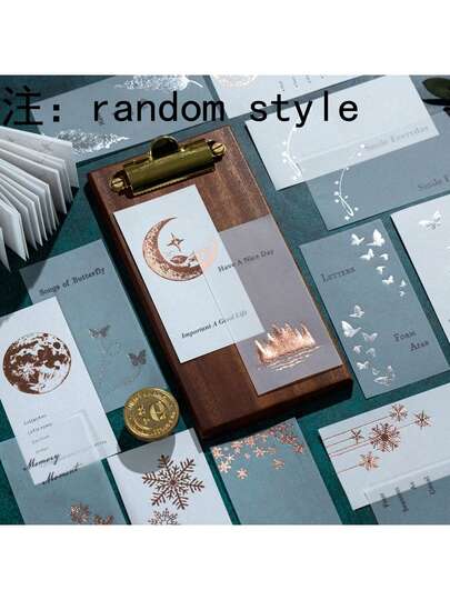 (6 تصاميم متنوعة) 1 عبوة من 20 ورقة ذهبية/فضية ذات موضوع طبيعي لتصميم الألبومات، مواد زخرفية DIY غير لاصقة، هدية عيد، لوازم كولاج يدوية، تخطيط ألبوم شخصي، قرطاسية مدرسية إبداعية