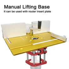 Router Riser With Slotted Router Table Bevel Cutout Tabletop Black Insert Plate Power Tool Accessories And Parts Base - C - View 5