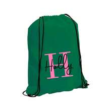 Personalised Initial & Name Back To School Drawstring Rucksack Bag, Kids Name On A PE Bag Swimming Bag Gym Bag Afterschool Club Bag - Backpack - View 10