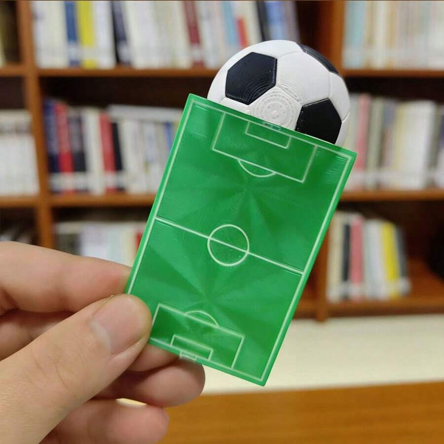 3D Football Field Bookmark, Creative Student Reading Clip, Magnetic Football Themed Bookmark, Decorative New Style - Square - View 1