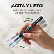 Marcadores Acrílicos de Tinta Directa 48 Colores – Plumones de Punta Pincel Suave, Set de Marcadores para Arte y Dibujo en Múltiples Superficies - 0 - Ver 3