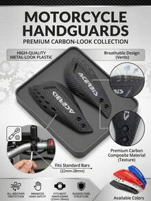Universal Carbon Fiber Hand Protector, Off-Road Motorcycle Hand Guards, Anti-Fall And Anti-Fracture - A - View 1