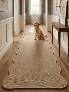 1 pieza Alfombra larga de imitación de yute marrón, lavable a máquina y duradera, adecuada para pasillo, cocina, mesilla de noche, baño, entrada, oficina en casa, lavandería - Alfombra larga fácil de limpiar, alfombra de pasillo, alfombra, alfombra de pasillo, alfombra de área, alfombra, decoración del hogar, alfombra de área de sala de estar, decoración del hogar de sala de estar - Marrón - Ver 11