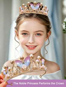 1pc Multicolor Crown Headband, High-End Hair Accessory For Women - Multicolor - View 7