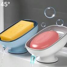 Khay đựng xà phòng có đế hút, giá đựng xà phòng bằng nhựa có lỗ thoát nước, khay đựng xà phòng không bị đọng xà phòng, giá đựng xà phòng tiết kiệm không gian cho phòng tắm, hộp đựng xà phòng đế chống trượt cho vòi sen, bồn rửa, nhà bếp, giá đựng xà phòng dễ vệ sinh, hộp đựng xà phòng phòng tắm phong cách tối giản hiện đại - Nhiều kiểu dáng - Xem 7
