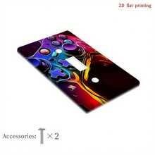 1pc Game Controller Design Decorative Wall Plate Cover - 2D Flat Printing, No Power/Battery Required, Easy Installation Over Light Switches And Outlets, Colorful Abstract Art For Living Room, Bathroom, Kitchen, Game Room, Bathroom Wall Art, Abstract Art Cover, Decorative Plate, 2D Flat - Multicolor - View 12