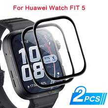 2 Stück Displayschutzfolie für Watch Fit 5/5 Pro, 3D gewölbt, ultra-klar, volle Abdeckung, Schutzfilm Zubehör aus TPU - Transparent - Übersicht 1