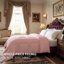 All Season Soft Pink Preppy Plaid Comforter, Four Seasons Universal Pink Grid Checkered Duvet Insert, Ultra Fluffy Cloud-Like Down Alternative Bedding Comforter For Twin Full Queen King Cal King Size Bed, Reversible Lightweight Breathable Quilted Comforter For Teen Girl Bedroom Nursery Dorm Aesthetic Home Decor, Machine Washable Gentle Skin-Friendly Comforter With Brushed Microfiber Cover & Premium Fill, No Shrinkage No Fading No Clumping Year Round Use Bedding, Warm Winter Cool Summer Fit Pink Checkered Comforter For Women Teens Kids, Ultra Cozy Fluffy Plaid Bedding For Bedroom Refresh, Easy Care Wrinkle Resistant Pink Grid Duvet Insert For All Bed Sizes, Cute Stylish Checkered Pink Plaid Bedding For Daily Use & Gift, Premium Pink Plaid Comforter With Long Lasting Fluffiness, Breathable All Weather Duvet Insert For Peaceful Sleep All Year Round - Pink - View 4